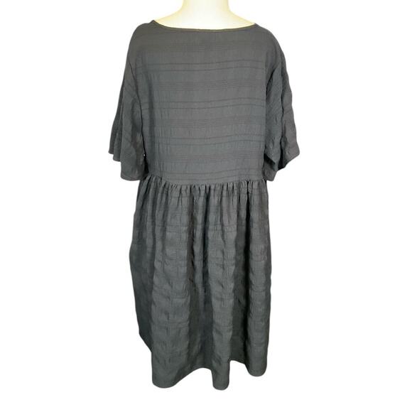 Nordstrom Rack Textured Babydoll Tunic Cover-Up Dress Navy Blue Short Small NWT - Picture 3 of 9